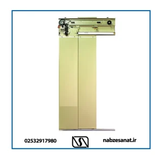 درب کابین آسانسور تلسکوپی دو لته یاران عرض 90